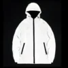 NEW SIZE Night Reflective Jackets Double Fabric Windbreaker Hooded Jacket Men Hip Hop Dancer Waterproof Zipper Coats Outwear
