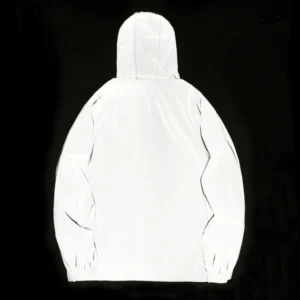 Alternative view of NEW SIZE Night Reflective Jackets Double Fabric Windbreaker Hooded Jacket Men Hip Hop Dancer Waterproof Zipper Coats Outwear