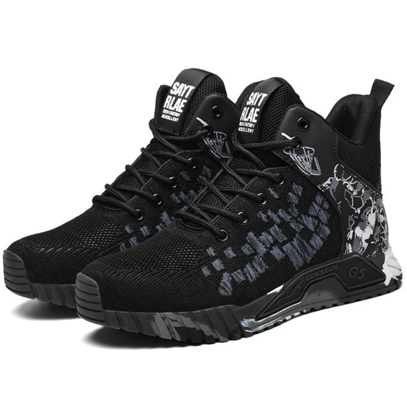 Clearance_High Top Safety Shoes For Men's Work Safety Boots Anti Impact And Anti Puncture Work Sports Shoes, Not Wasily Damaged - Image 4