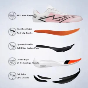 Alternative view of Men's Sports Shoes Full Palm Carbon Plate Running Shoes Men's and Women Marathon Racing Shock-absorbing Athletics Training Shoes