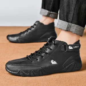 Alternative view of Men Boots Casual Motorcycle Winter Shoes 2023 Waterproof High Top Sneakers Luxury Footwear