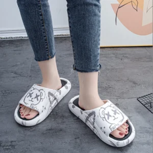 Alternative view of 1pc Summer PVC High Quality Anti Slip Slides Color Unisex Anti-slip Luxury Slippers Sandals Slippers For Men
