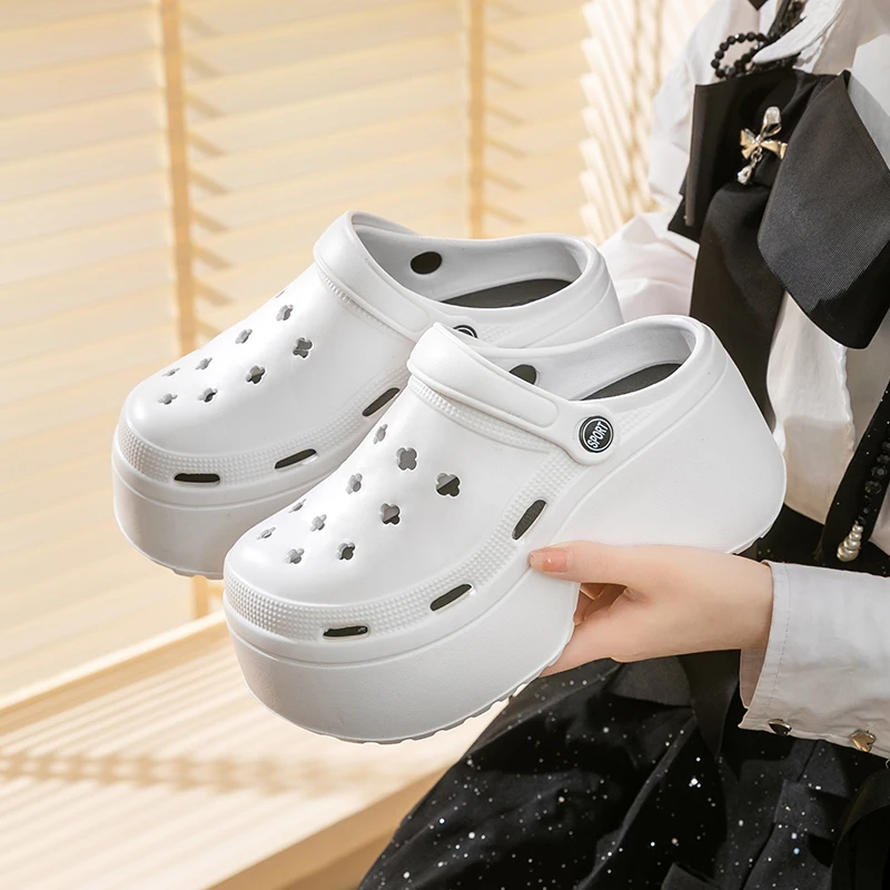 Chunky Platform Clogs Shoes for Women Thick Bottom Non Slip Beach Sandals Woman Summer Fashion Wedges EVA Sandals Slippers - Image 2